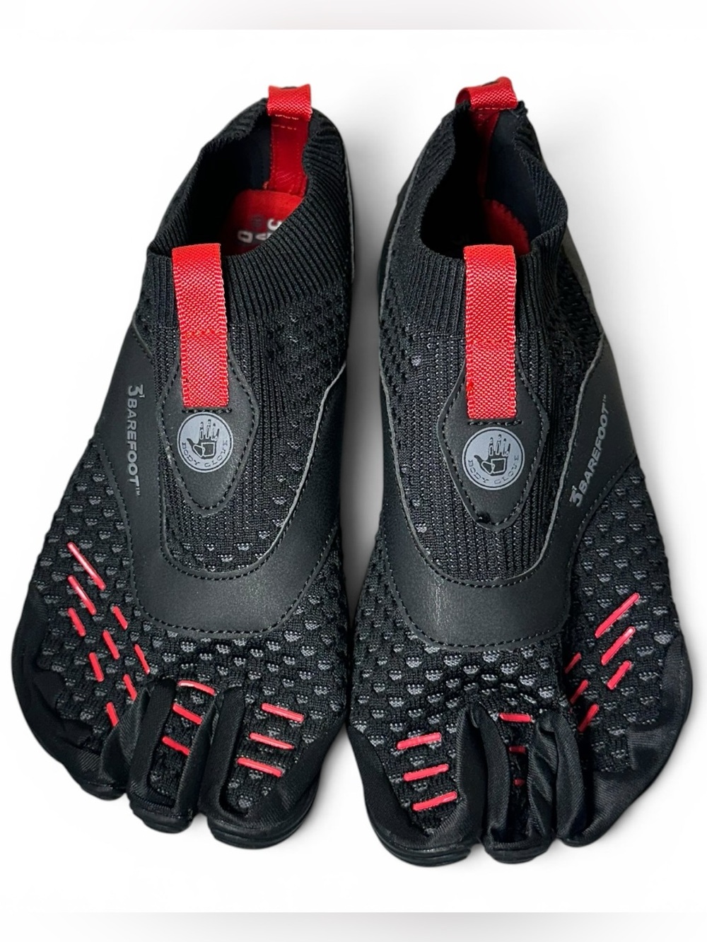 Body Glove 3T Barefoot Gauntlet Water Shoes Mens, Black/Red Hydro Knit - Picture 16 of 16